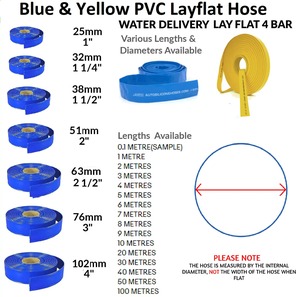 蓝色PVC软管排水泵灌溉1.5铺设扁平输送管 - Product Image 4