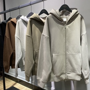 Custom Puff Printing Black Full Zip up Hoodie for Men 100% Cotton Plain Dyed <strong>Assassins</strong> Inspired Design for Winter - Product Image 2