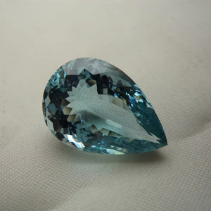 כיתה העליון faceted אגס לחתוך 100% טבעי מוסמך למחצה יקר אקוומרין חן במחירים סיטונאיים בתפזורת oem odm