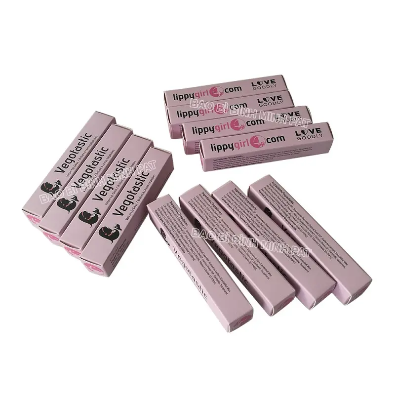 Luxury Custom Printing Private Label Design Pink Lipgloss Box Recycle Material Reasonable Price