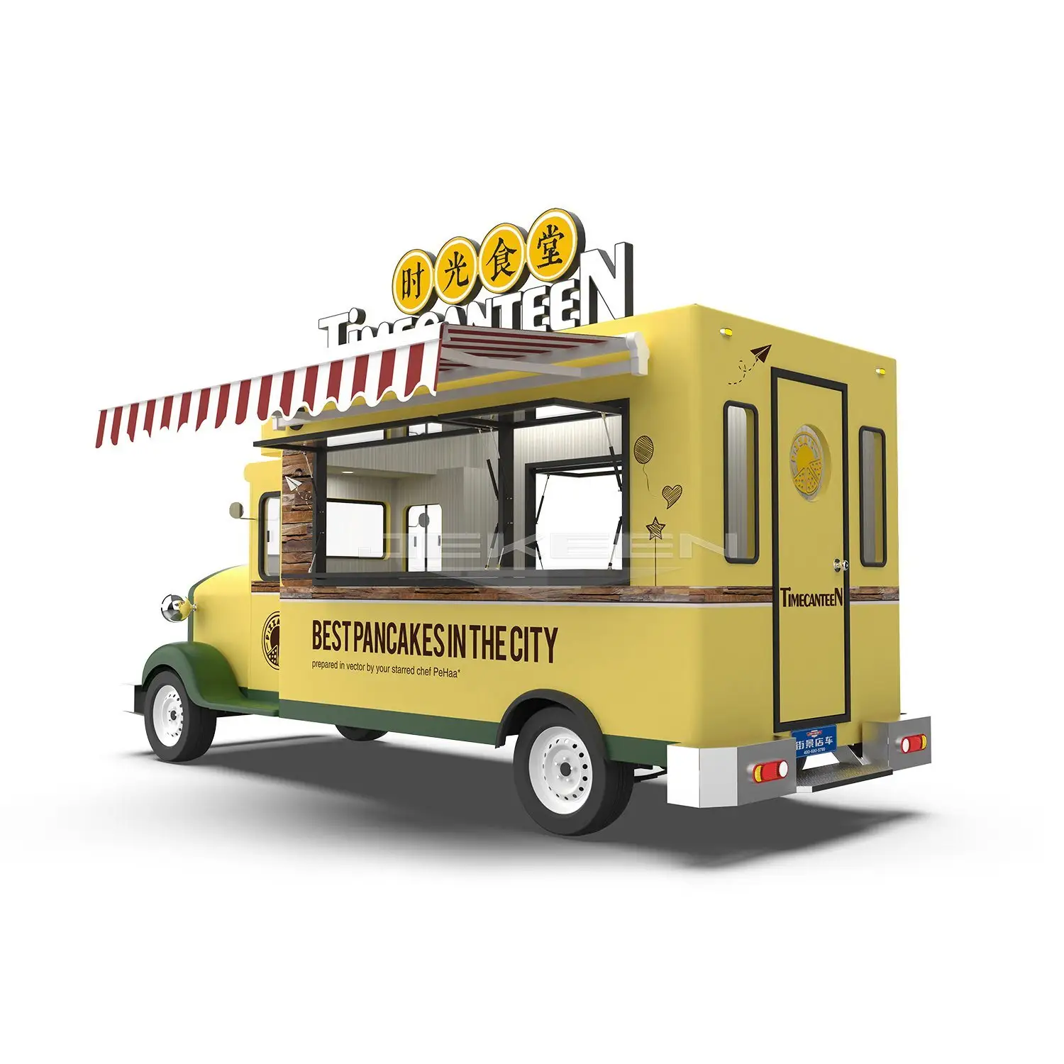 Camion del gelato rimorchio di approvvigionamento/camion dell'alimento retrò elettrico usa/rimorchio mobile del camion dell'alimento da vendere