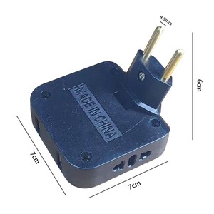 Adaptador de enchufe de viaje plegable 4 en 1 giratorio de 180 ° con enchufe doble USB, convertidor de enchufe múltiple de 5V/2A protegido OTP ultrafino - Product Image 6