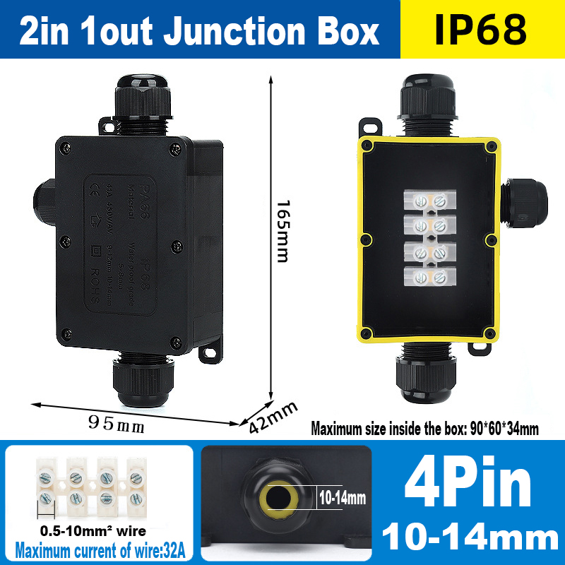2in 1out large 4pin(10-14mm)