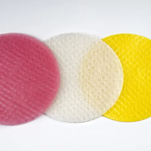 กระดาษทิชชู่ทรงสี่เหลี่ยมสีสันสดใสทำจากแป้งข้าว100%