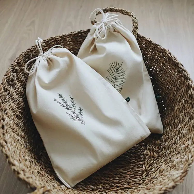 개인화 된 황마 졸라매는 끈 가방 라이프 스타일 가방 | 에코 백