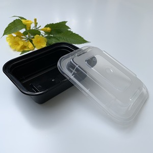 Wieder verwendbare mikrowellen geeignete Lebensmittel portion behälter aus Kunststoff mit Deckel 12 OZ Rechteckiger Vorrats behälter für Lebensmittel - Product Image 6