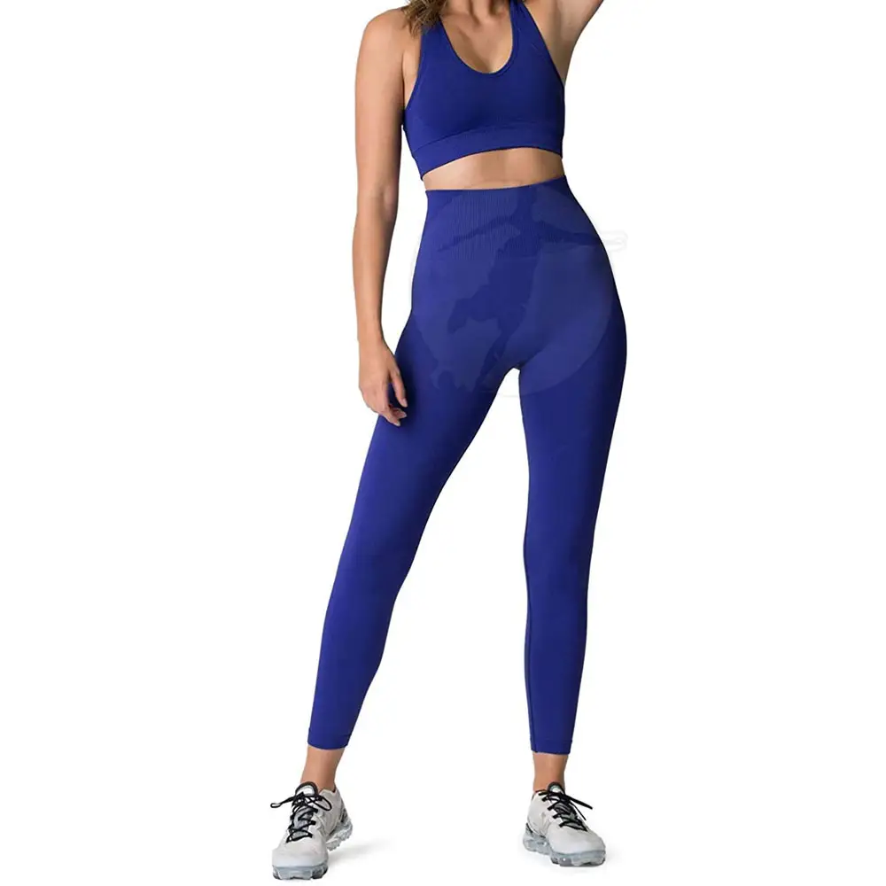 Sport Fitness Yoga-BH und Leggins-Push-Up hohe Dehnung Bauchteller Kompressionstraining Leggins für Damen