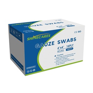 ShineCares EOで滅菌された一流の滅菌医療用使い捨てパラフィンガーゼスワブ