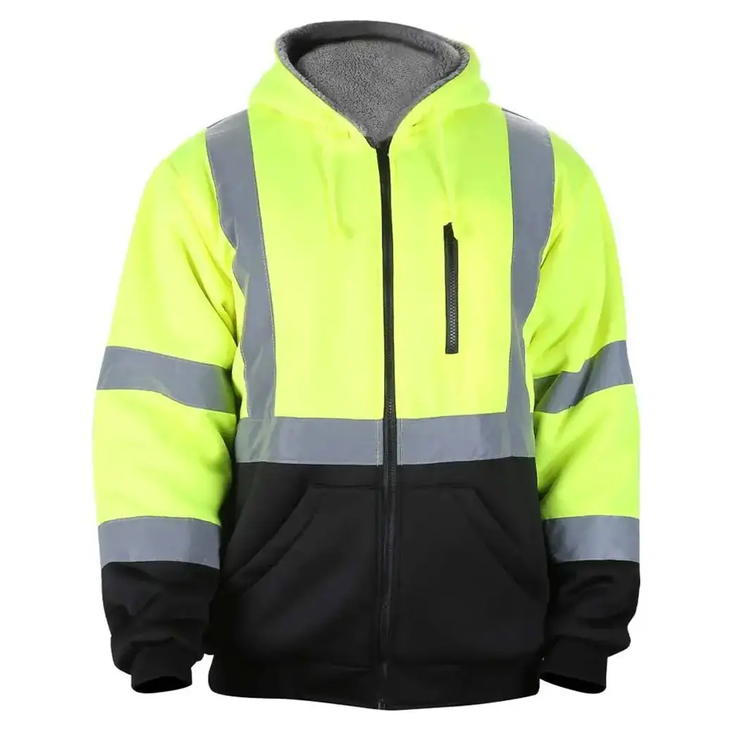 Colore personalizzato maglia riflettente 100% poliestere giacca riflettente costruzione ad alta visibilità prezzo economico giacca di sicurezza
