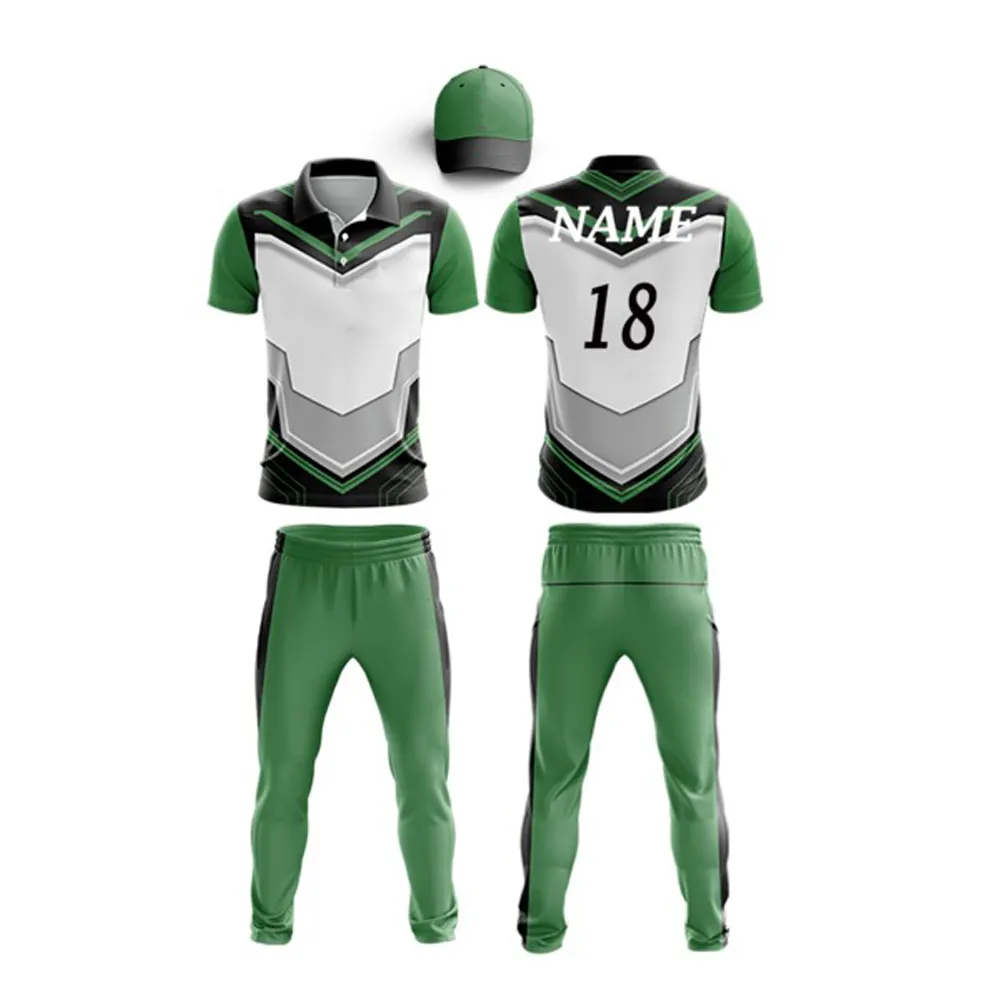 High Level Quality Cricket jersey and trousers Uniform Custom Logo Wholesale breathable Cricket College Team Uniform Set