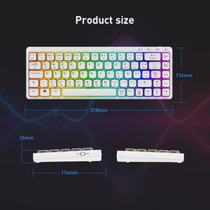 Hot Mac/Win segunda conmutación teclas multifunción RGB color deslumbrante 3000mAh larga vida útil bajo perfil Teclado mecánico