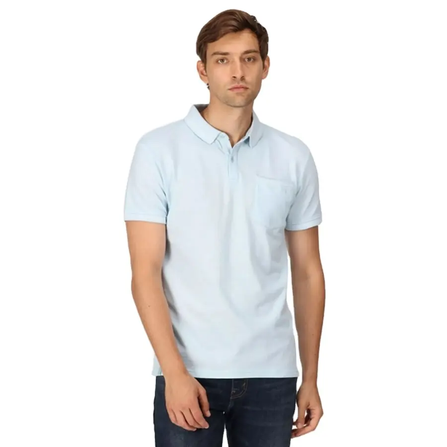 Die anspruchs vollsten Basic Sky Color Herren Polo T-Shirts mit benutzer definierten Logo und Design zum Verkauf Männer stilvolle Golf T-Shirts