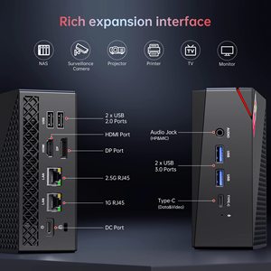 Amd R7 5800U 5825U 5700U CPU Quad Core Linux Mini PC 4G 64G Wifi HD Rj45 Win10 Computer desktop di raffreddamento intelligente Fanless giochi - Product Image 4