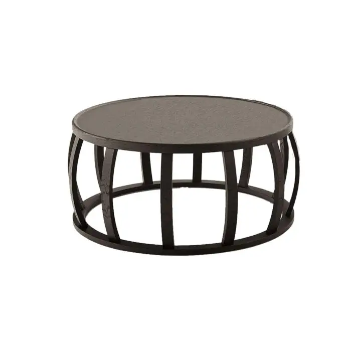 Tavolo centrale di colore nero per la decorazione d'interni del soggiorno tavoli nidificati tavolino decorativo di forma personalizzata