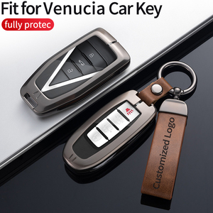 Venucia için çinko alaşım araba anahtarı durum kat tuşları T70 T90 T60 uzaktan Fob kabuk kapak anahtarlık koruyucu çanta anahtarlık aksesuarları - Product Image 4