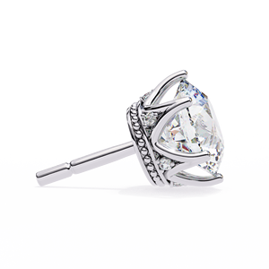 כן עיצוב חדש עגול חיתוך 2.5 קראט moissanite עגיל gra מוסמך 925 סטרלינג בורג בחזרה ברבעה ימני כסף סטרלינג