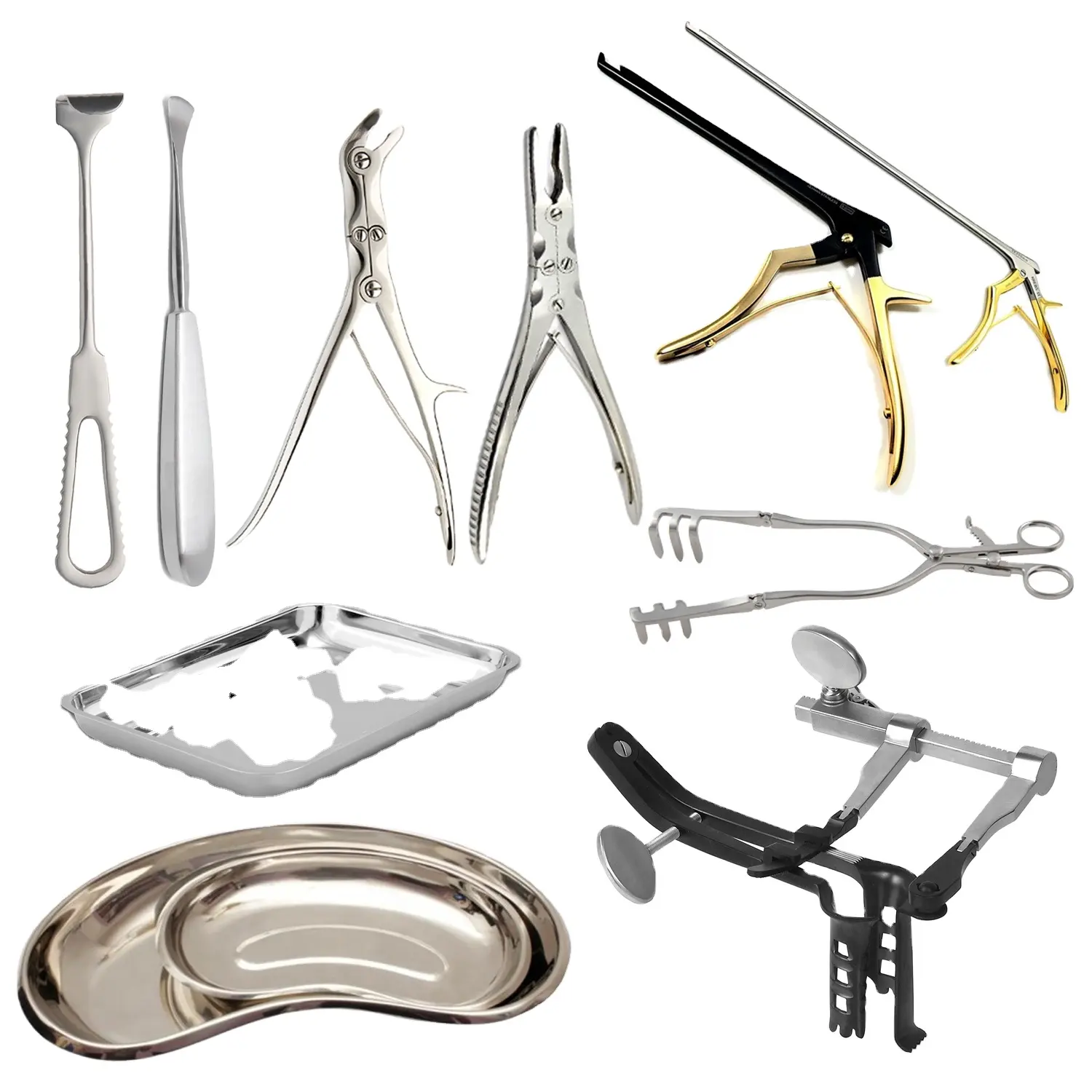 Juego de cirugía espinal, 10 Uds., cirugía ósea básica, sistema de fijación del Retractor Lumbar, instrumentos quirúrgicos cervicales posteriores