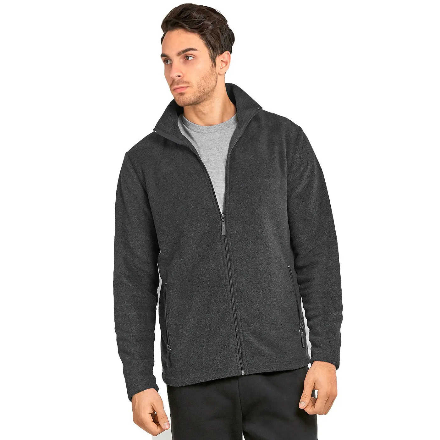 उच्च गुणवत्ता वाले पुरुषों की Microfleece ध्रुवीय कोरल ऊन जैकेट, कस्टम पूर्ण ज़िप भारी सर्दियों जैकेट