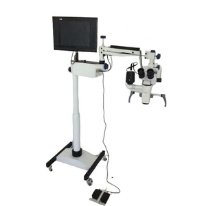 MICROSCOPIO QUIRÚRGICO DENTAL BASCULANTE SOPORTE PISO 5 PASOS CON DIVISOR DE HAZ...