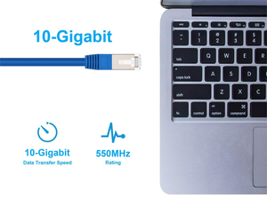 SYONG 0,3 M-20M Cat 7 Cooper Netzwerk kabel LAN-Kabel SSTP CAT6A/CAT7 Ethernet-Kabel RJ45 Slim Patchkabel für Laptops Computer - Product Image 3