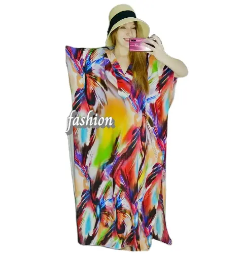 Print Dresses For Women Summer Bohemian Gypsy High Quality Unique Multi Color Printed Plus Size Casual Elegant Long Kaftan