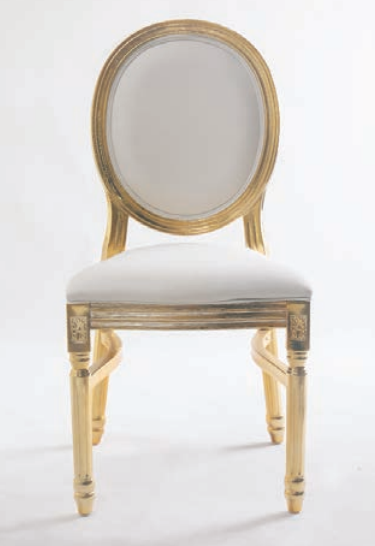 Chaise Louis en bois et résine
