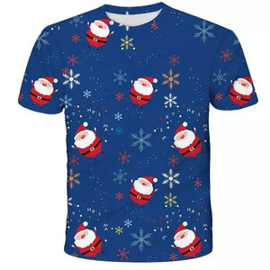 Noel erkek t-shirtü boyun grafik T shirt noel tişörtleri 3d baskı komik Led Merry Christmas tişörtleri erkekler kadınlar için - Product Image 2