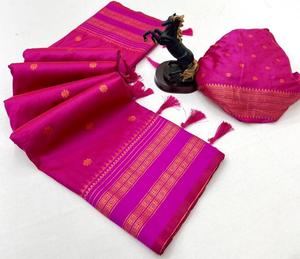 Mumbai Ragini vol 6 maharashtra özel yumuşak ipek toptan sarees - Product Image 3