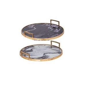 一套<span class=keywords><strong>2</strong></span>个餐具装饰食品托盘最优质大尺寸定制形状家庭餐桌食品托盘出售