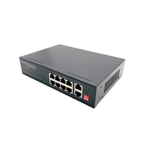 ¡Conmutador Ethernet no gestionado POE de 10 puertos 2 puertos RJ45 Conmutador de red de 100Mbps LAN CCTV PC Características VLAN SNMP QOS Stock! - Product Image 1