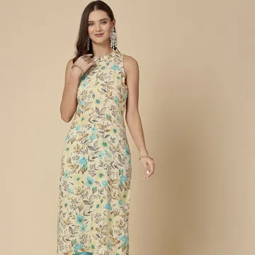 Exclusive Women's Multi Color Printed Cut Sleeveless Stylish Kurta at Wholesale Price from India Handmade Bulk Product For Sale