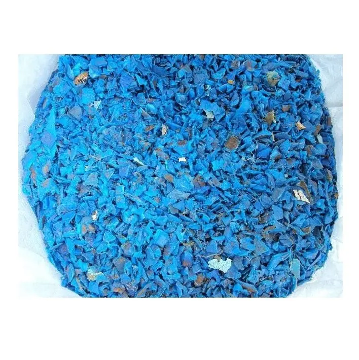 Precio barato Regrind En stock limpio Reciclado HDPE tambor azul restos de plástico/Chatarra de botella de leche HDPE