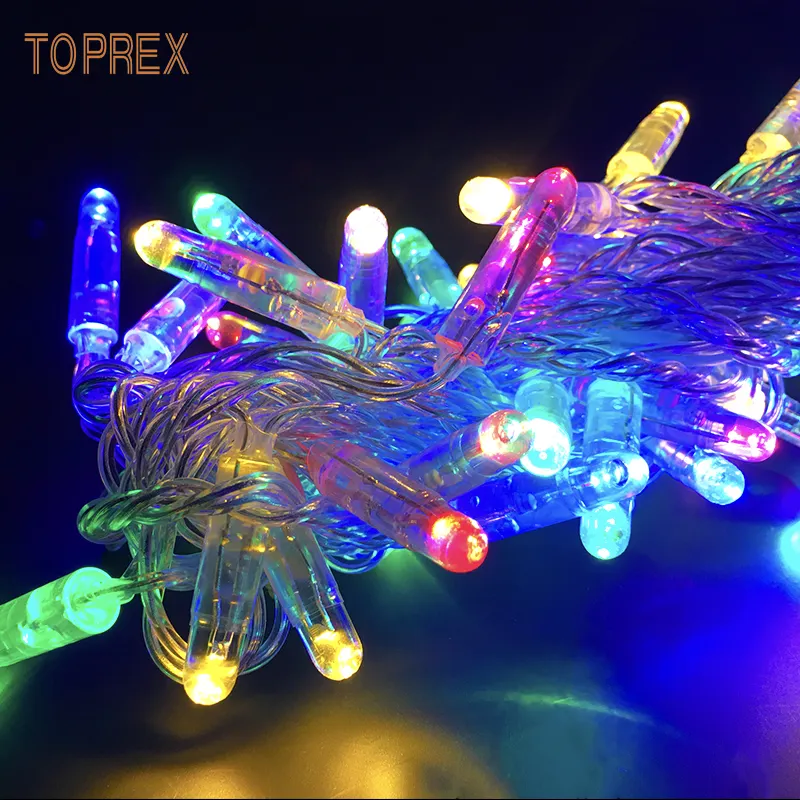 Toprex Pvc IP65 Luz de corda LED de alta qualidade com fio de borracha para decoração de férias ao ar livre à prova d'água