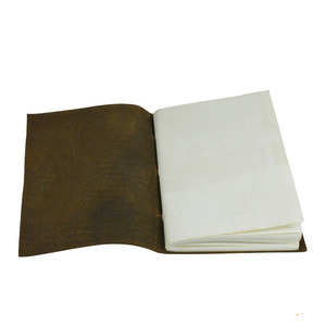 Stylish Rudge Brown Leather Journal with <strong>Unique</strong> <strong>Elastic</strong> <strong>String</strong> Closure | Minimalist Design -7x5&quot; Inches| White Cotton Paper