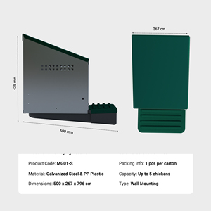 Kentsel tavuk temel tutmak: MG01-S kompakt tek bölmeli yuva kutusu - Product Image 2