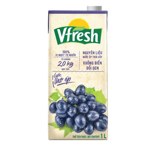 Vinamilk-Vfresh-グレープジュース-1L x 12ボックス-GMP、HALAL、ISO、FSSC、HACCP-OEM利用可能-カスタマイズ - Product Image 3