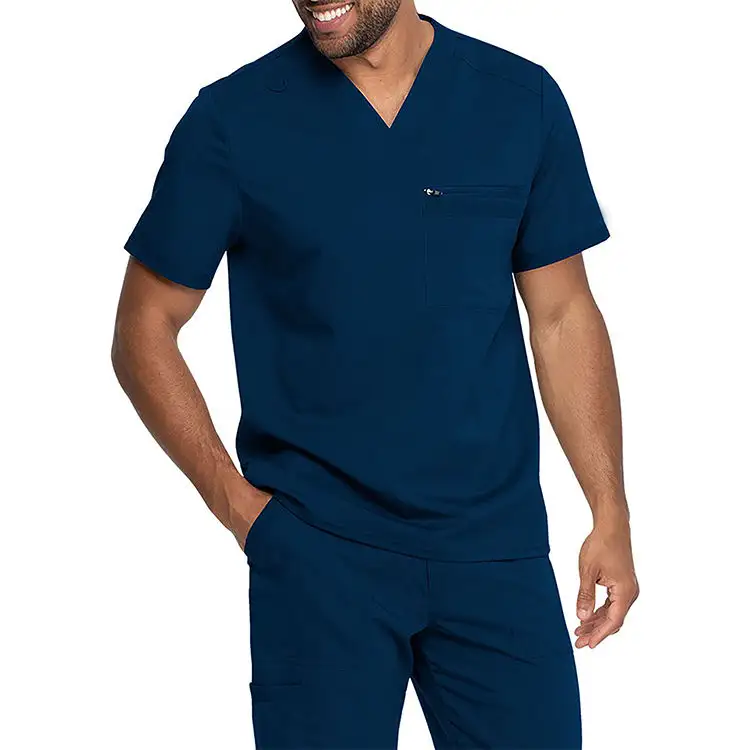 Conjunto de uniforme de enfermagem hospitalar para mulheres e homens, uniforme cirúrgico de manga curta para cirurgia