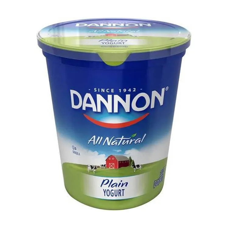 Venta al por mayor personalizado Dannon Yogurt con tapa para la venta