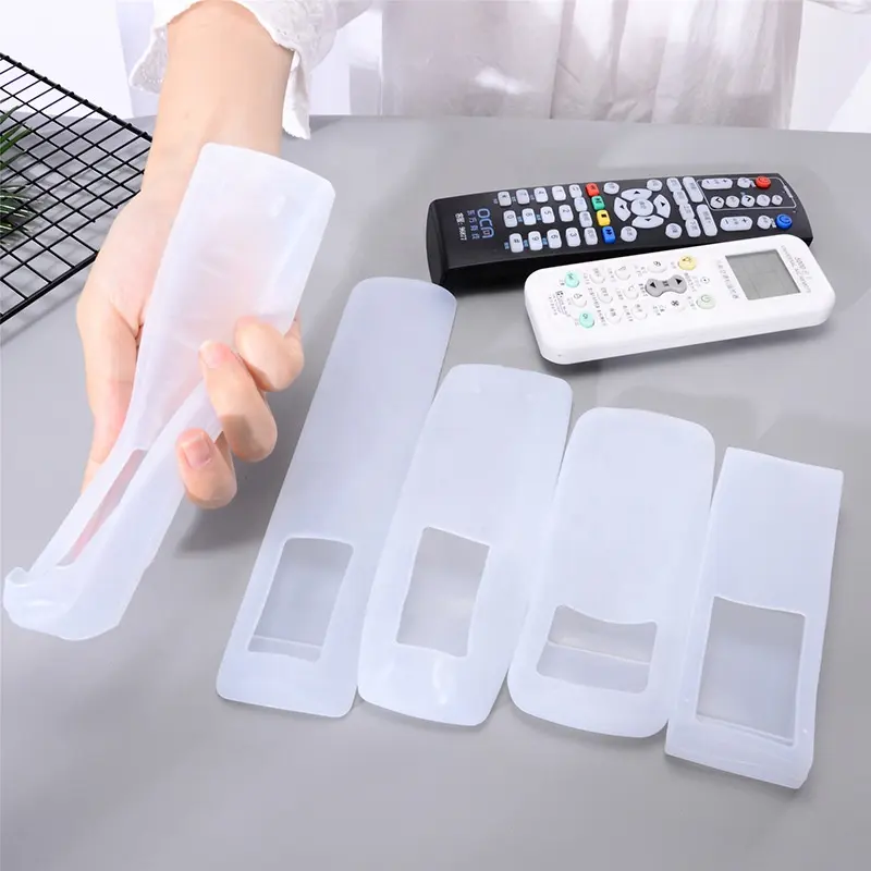 Funda protectora de silicona transparente a prueba de polvo para decodificador de aire acondicionado, control remoto para TV, precio barato