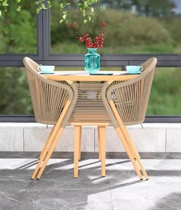 Ngoài trời mây ghế bàn nhỏ thiết lập bền dây chất liệu nhôm cho ban công phòng khách vườn cà Phê Trà thiết lập - Product Image 6