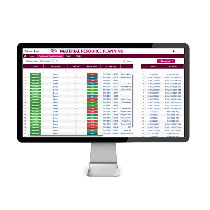 Software di servizio One-stop professionale sistema di pianificazione delle risorse dei materiali a movimento dinamico con pianificazione del lavoro per la fatturazione