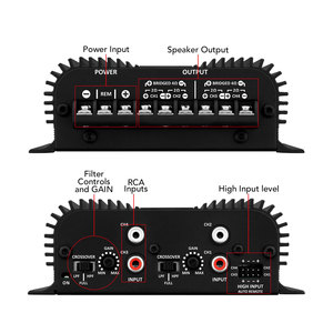 Taramps TS 400x4 Black with Automatic High Level <strong>Input</strong> 400 Watts RMS 2 Ohms 4 Channels Full Range Car <strong>Audio</strong> <strong>Amplifier</strong> System - Product Image 4