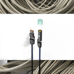 C1 100W 4-in-1 Multi-<strong>Function</strong> Type-<strong>C</strong> USB Charging Cable High Quality 1.5M Pure Copper Braided Wire Lighter Data Cable - Product Image 5