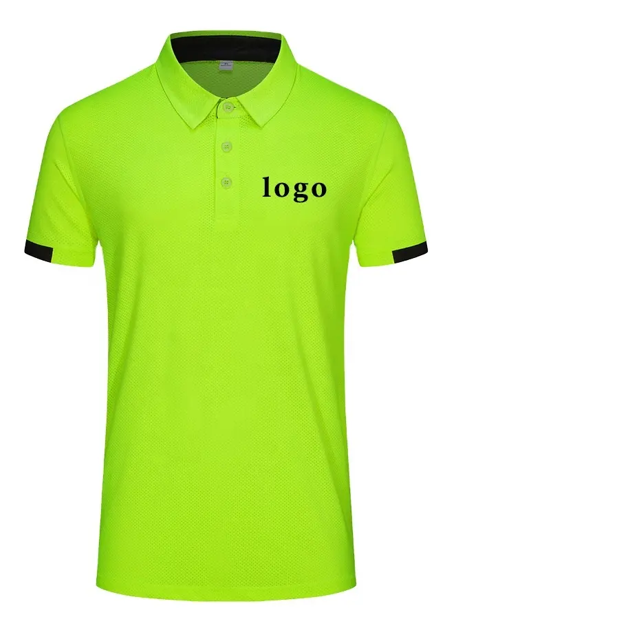 جديد 2024 بالجملة مخصص الصيف الرجال قميص بولو الأخضر اللياقة البدنية قمصان بولو تخصيص قميص بولو