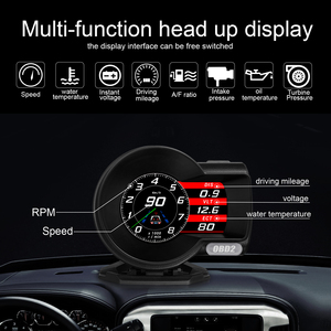 F8 tự động mét đa chức năng HEAD-up hiển thị HUD Đồng hồ tốc độ với 6 giao diện khác nhau OBD2 đo cho xe ô tô 1 năm bảo hành - Product Image 4