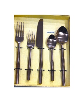 Popular American Look Design Cutlery Set With Rose <strong>Gold</strong> <strong>Colored</strong> <strong>Flatware</strong> and Tableware Use Cutlery Sets - Product Image 1