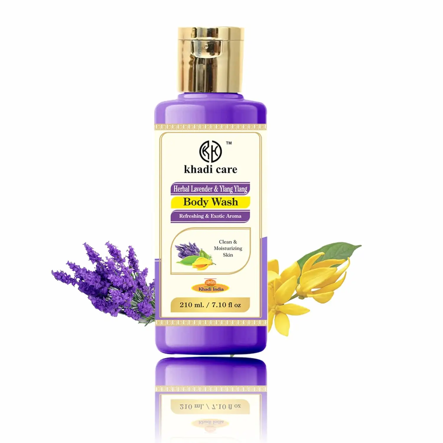 Kräuter-Lavender- & Ylang-Ylang-Body-Wash 210 ml gesunde Haut Körperpflege individualisierbare und individuelle Etikettierung von Vanity Vision