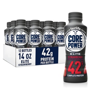 Çekirdek güç çilek muz 26g Protein Shake, 14 oz. Şişeler, 12 paket