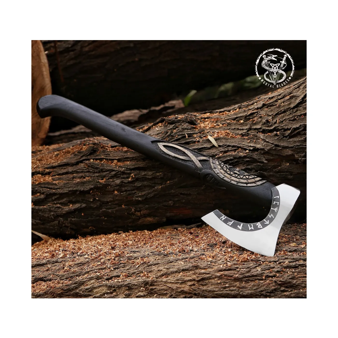 Machado Barbudo Machado Viking Aço Carbono Artesanal Personalizado Machados Viking Ao Ar Livre Com Punho De Madeira