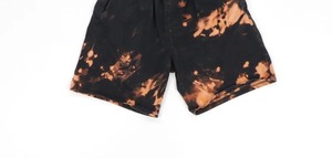 Shorts masculinos de lã de terry francesa, shorts de rua de algodão vintage com corda e lavagem ácida